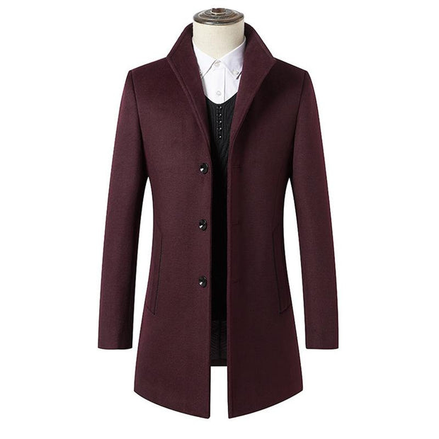 Angelo Ricci™ Elegant Wool Long Coat