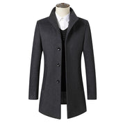 Angelo Ricci™ Elegant Wool Long Coat