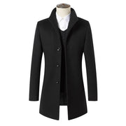 Angelo Ricci™ Elegant Wool Long Coat