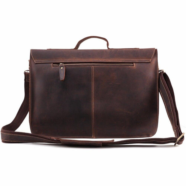 Angelo Ricci™ Retro Genuine Leather Business Briefcase