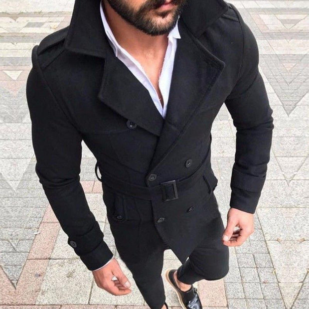 Angelo Ricci™ Trench Reefer Double Breasted Peacoat