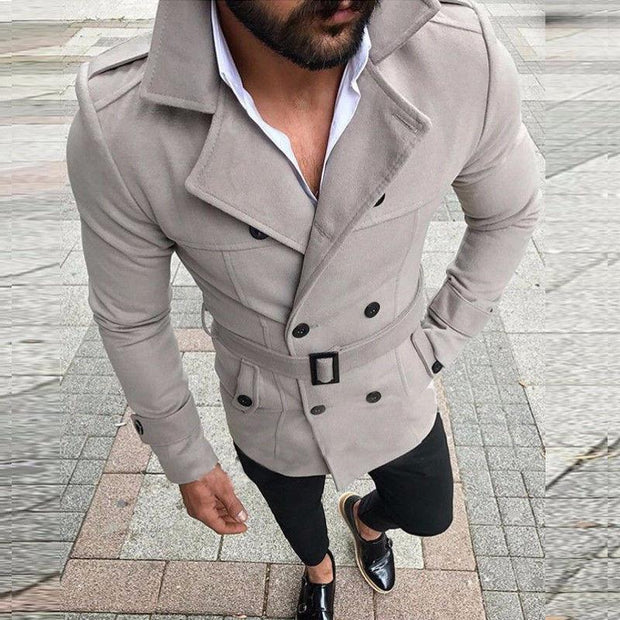 Angelo Ricci™ Trench Reefer Double Breasted Peacoat