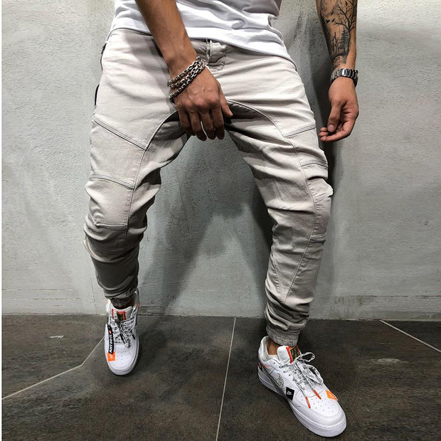 Angelo Ricci™ High Street Splicing Multi Pocket Joggers