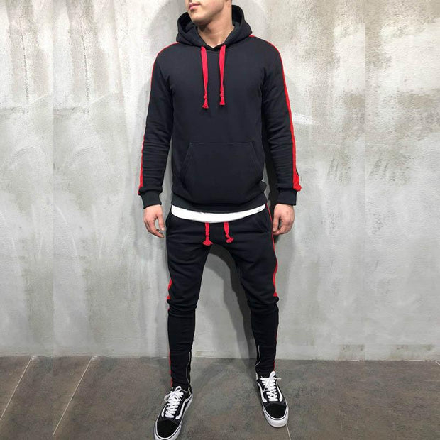 Angelo Ricci™ Hooded Zipper Button Tracksuit