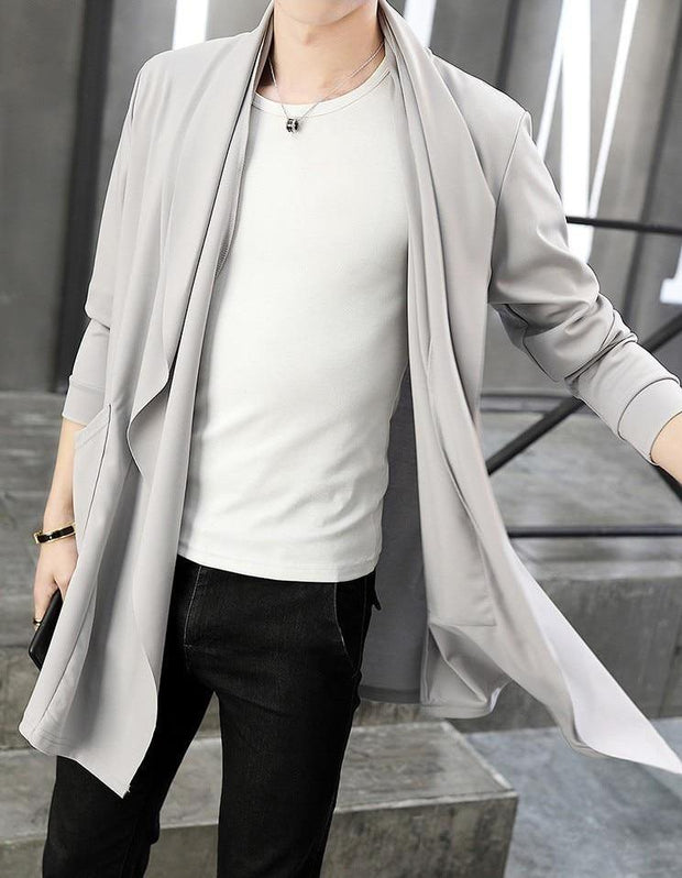 Angelo Ricci™ Autumn Draped Collar Casual Cardigan