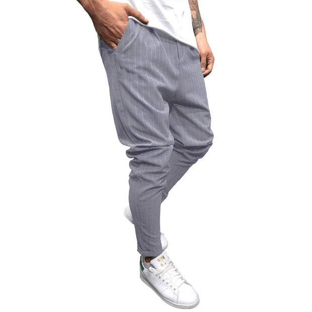 Angelo Ricci™ Streetwear Loose Stripe Middle Waist Pants