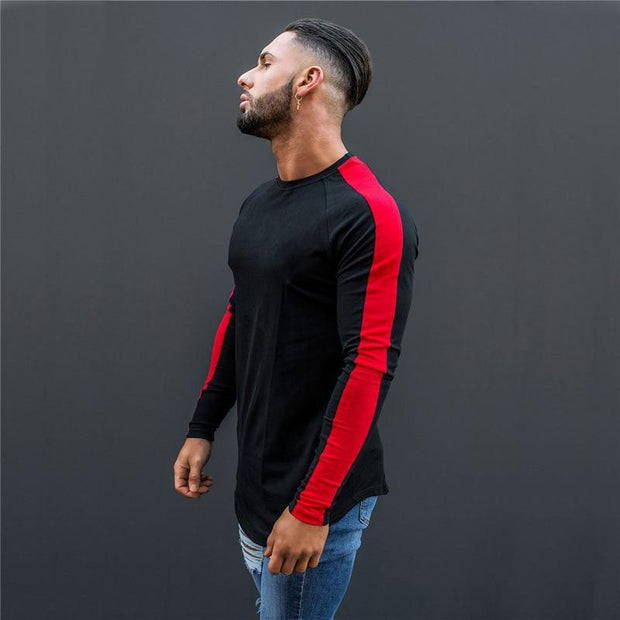 Angelo Ricci™ Side Stripe Muscle Hem T-shirt