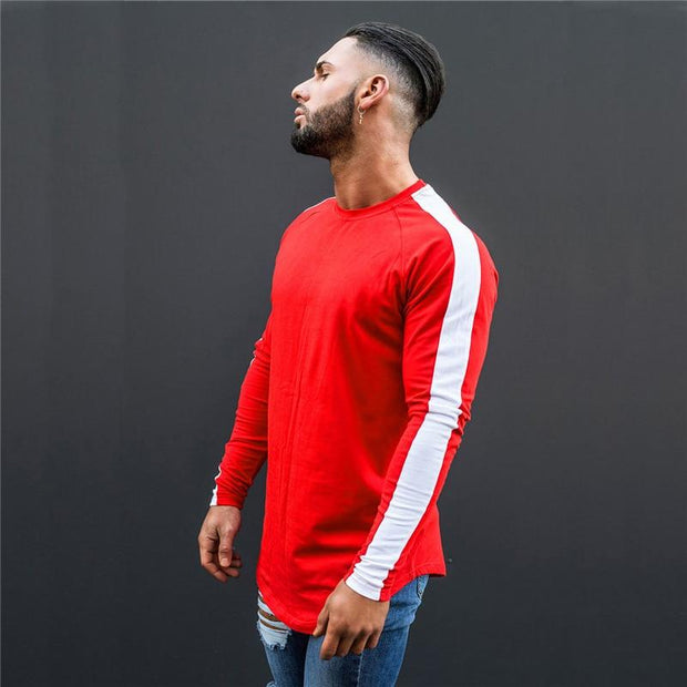 Angelo Ricci™ Side Stripe Muscle Hem T-shirt