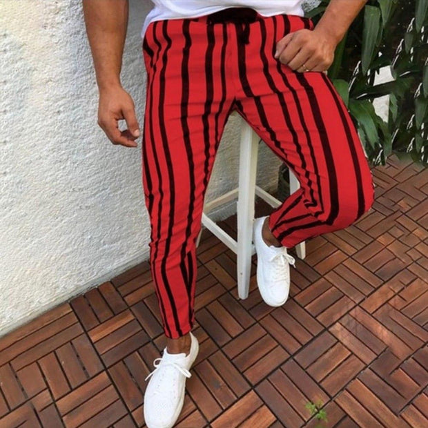 Angelo Ricci™ Casual Stripped Pencil Pants