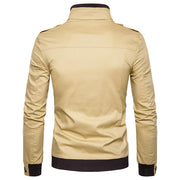 Angelo Ricci™ Epaulet Design Pockets Zip Up Jacket