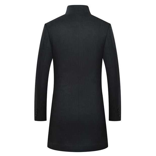 Angelo Ricci™ Winter Cashmere Single Breasted Overcoat