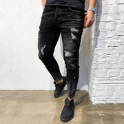 Angelo Ricci™ Ripped Freyed Slim Fit Jeans