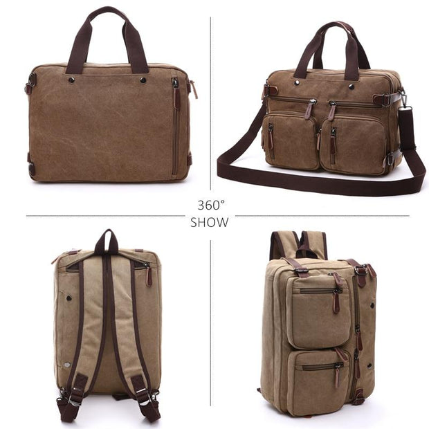 Angelo Ricci™ Casual Canvas Briefcase