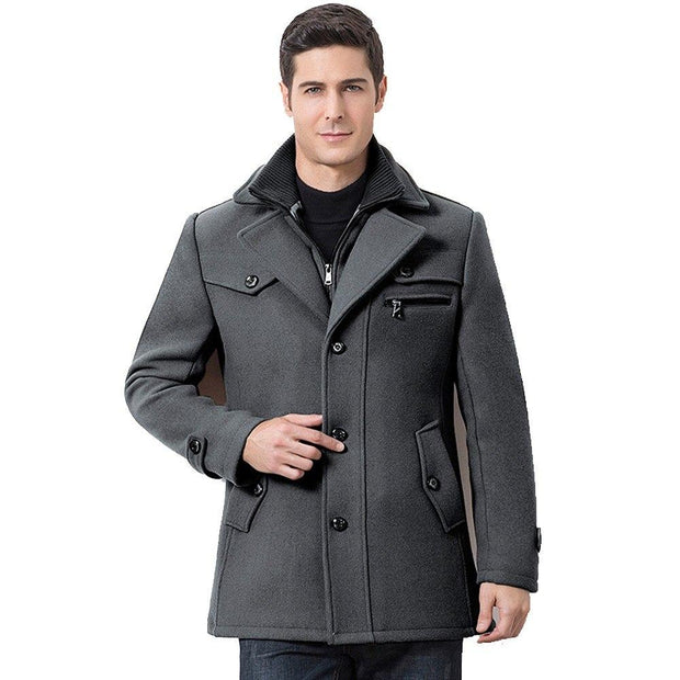 Angelo Ricci™ Design Winter Woolen Business Coat