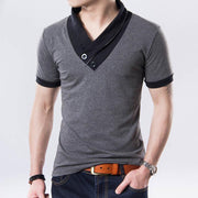 Angelo Ricci™ Short Sleeve V Neck Button Tee