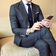 Angelo Ricci™ (Jacket+Vest+Pants) Business Formal Suit