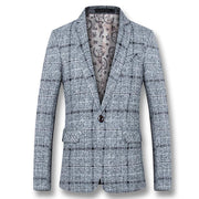 Angelo Ricci™ Autumn Plaid Men Blazer