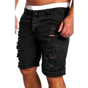 Angelo Ricci™ Hole Zipper Fly Mid Waist Shorts