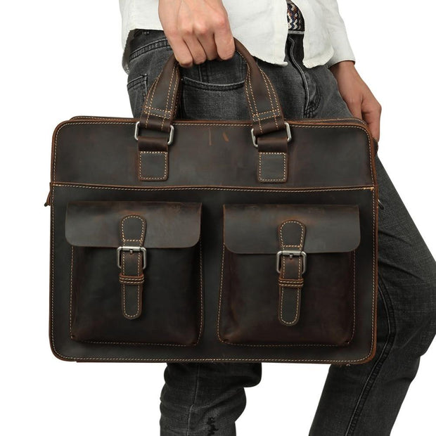 Angelo Ricci™ Business Leather Travel Bag