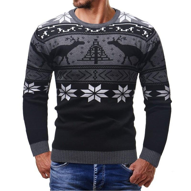 Angelo Ricci™ Deer Print Fashion Sweater