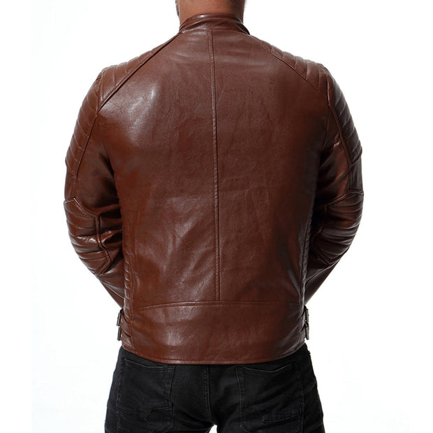 Angelo Ricci™ Spring Biker Style Leather Jacket