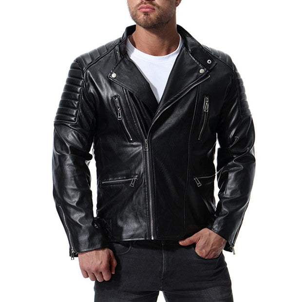 Angelo Ricci™ Spring Biker Style Leather Jacket