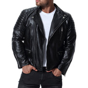 Angelo Ricci™ Spring Biker Style Leather Jacket