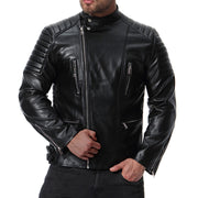 Angelo Ricci™ Spring Biker Style Leather Jacket