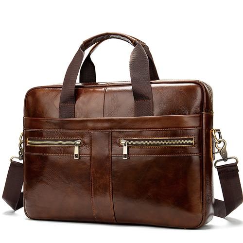 Angelo Ricci™ Top Genuine Leather Briefcase
