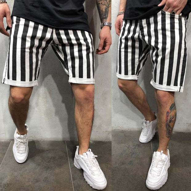 Angelo Ricci™ Striped Jogging Sweat Shorts