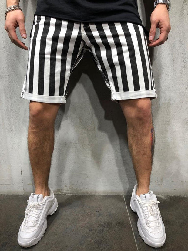 Angelo Ricci™ Striped Jogging Sweat Shorts