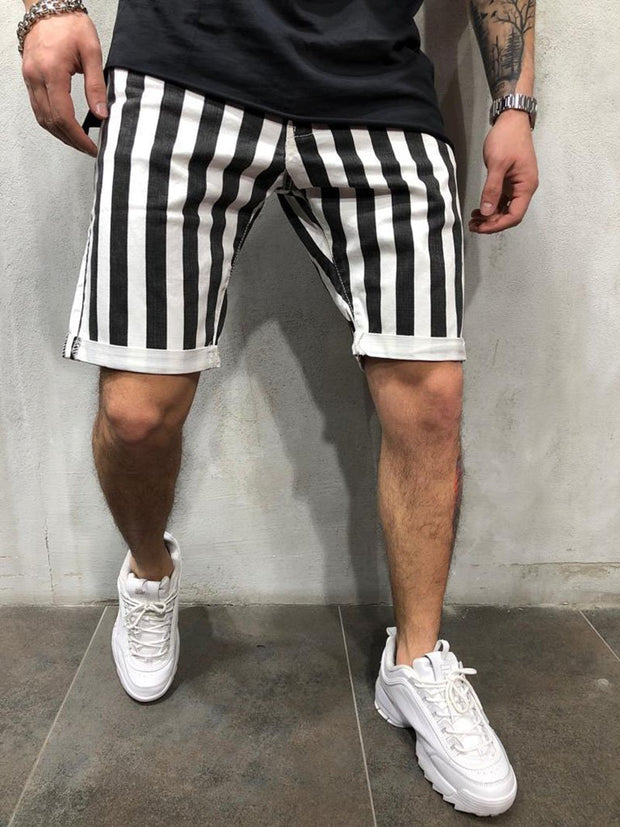 Angelo Ricci™ Striped Jogging Sweat Shorts