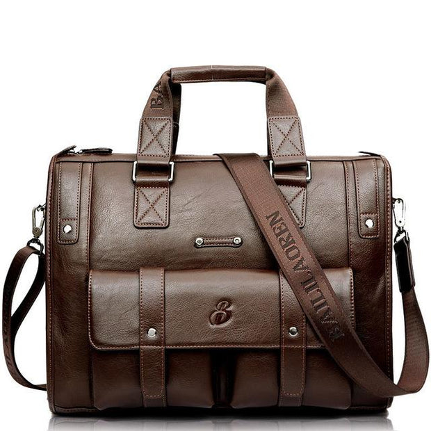 Angelo Ricci™ High Capacity Business Leather Briefcase