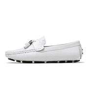 Angelo Ricci™ Leather Moccasins With Crocodile Style